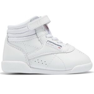 Reebok Baby Classic Freestyle High Top White Sneakers Size 4